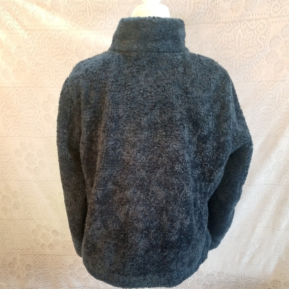 Pendleton Women's Fuzzy Full Zip Deep Blue Sherpa Jacket - Picture 3 of 8